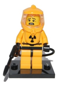 col04-13 Kerncentrale medewerker met standaard en sproeipistool NIEUW *0M0000