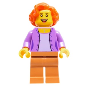 cty1216 Moeder met lavender jasje en oranje haar NIEUW *0M0000