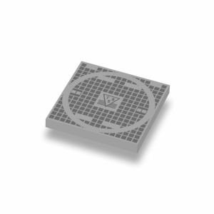 CUSE8169 Putdeksel, tegel 2x2 grijs, licht (blauwachtig) *0A000