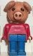fab11cG Pig 3 met rode body armen, blauw benen gebruikt *2R0000