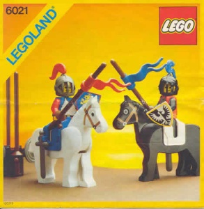 INS6021-Gb 6021 BOUWBESCHRIJVING- JOUSTING KNIGHTS MET GAATJES gebruikt *
