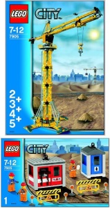 INS7905-G 7905 BOUWBESCHRIJVING- Tower Crane (5 delen, 2 boekjes) gebruikt *