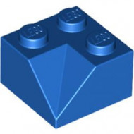 LEGO 3046a-7G Dakpan 45 graden 2x2 hoek binnenzijde voor oa dakkapel zie 3049 voor nok blauw gebruikt *1L0004240161