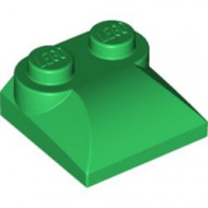 LEGO 47457-6G Steen 2x2x 2/3 twee noppen, gebogen einde (kikker) groen gebruikt *4218697