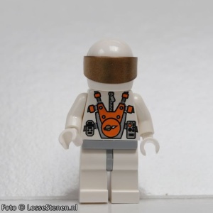 mm003 Mars Mission astronaut baardje witte helm gouden vizier NIEUW *0M0000