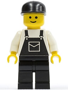 ovr020G Overalls Zwarte met Pocket - Zwarte benen, Zwarte Cap gebruikt *0M0000