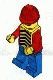 pln056G Effen rode Torso met rode armen, blauw benen, rode Construction Hat, Vest met Stripes gebruikt *0M0000