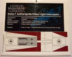 10215stk01 STICKER Obi -Wan's Starfighter- UCS NIEUW *0S0000