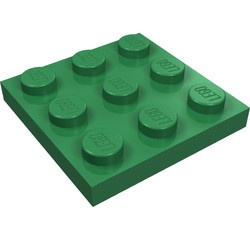 11212-6 Platte plaat 3x3 groen NIEUW *5K0000