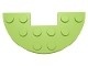 18646-34 Platte plaat 3x6 halfrond met 1x2 inkeping lime NIEUW *5D0000