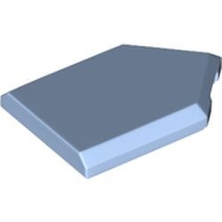 22385-105 Tegel 2x3 zeskantig blauw, lichthelder NIEUW *1L145