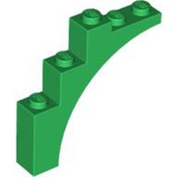2339-6 Steen, halve boog 1x5x4 (trapsgewijs) groen NIEUW *1L258+260
