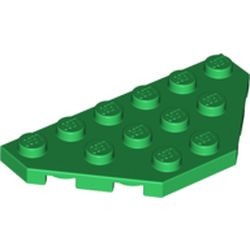 2419-6G Platte plaat 3x6 twee afgekapte hoeken groen gebruikt *