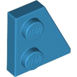 24307-153 Wig plaat 2x2 rechts blauw, donkerazuur NIEUW *1L221+2