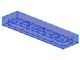 2431-14 Tegel 1x4 transparant donkerblauw NIEUW *1L112+13