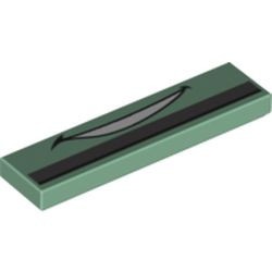 2431pb183-48G Tegel 1x4 glimlach groen, zandkleurig gebruikt *5t04-12