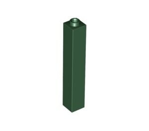 2453a-80 Steen 1x1x5 OPEN nop groen, donker NIEUW *5K0000