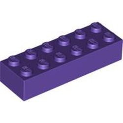 2456-89G Steen 2x6 paars, donker gebruikt *5K0000