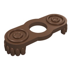 2526-8 Epaulette bruin (klassiek) NIEUW *