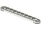 2719-1G Technic, Plaat 1x10 met gaten wit gebruikt *0D407