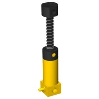 2797c02-3G Pneumatische pomp NIEUW model (vierkante basis+veer) geel gebruikt *0L0000