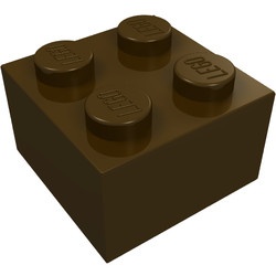 3003-120 Steen 2x2 bruin, donker NIEUW *5K0000