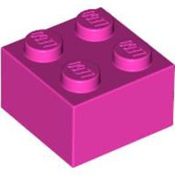 3003-47G Steen 2x2 roze, donker gebruikt *1A055