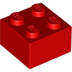 3003-5 Steen 2x2 rood NIEUW *5K0000