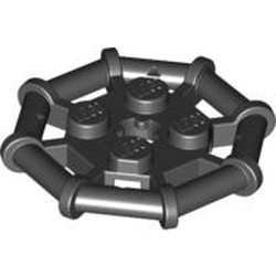 30033-11 Platte plaat 2x2 met 8-kantig frame zwart NIEUW *1L0327