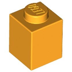 3005-110 Steen 1x1 oranje, lichthelder NIEUW *1L003