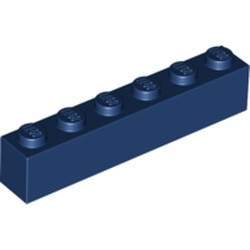 3009-63 Steen 1x6 blauw, donker NIEUW *5K0000
