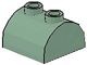 30165-48 Steen 2x2 halfronde kop, 2 noppen bovenop groen, zandkleurig NIEUW *1L200