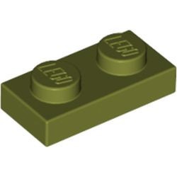 3023-155 Platte plaat 1x2 groen, olijf NIEUW *1L168+9+70