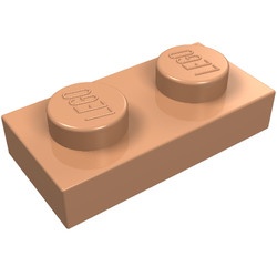 3023-28 Platte plaat 1x2 caramel NIEUW *1L168+9+70