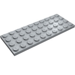 3030-86G Platte plaat 4x10 grijs, licht (blauwachtig) gebruikt *5K0000