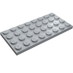 3035-86G Platte plaat 4x8 grijs, licht (blauwachtig) gebruikt *5K0000