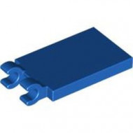 30350-7G Tegel 2x3 met twee clips aan uiteinde blauw gebruikt *0D0000