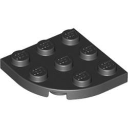 30357-11G Platte plaat 3x3 afgeronde hoek zwart gebruikt *5G000