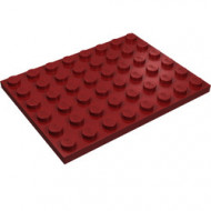 3036-59 Platte plaat 6x8 rood, donker NIEUW *5K0000