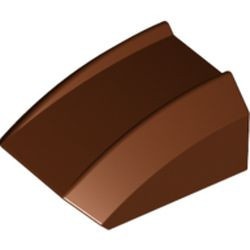 30602-88 Dakpan rond 2x2 ribbeltjes (geen noppen bovenop) bruin, roodachtig NIEUW *1L000