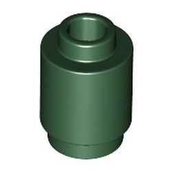 3062b-80 Steen 1x1 rond- met inkeping onder, open nop groen, donker NIEUW *1L076/77