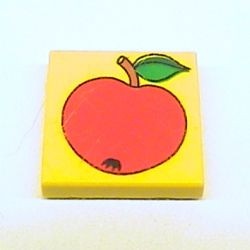 3068bpb0050-3G Tegel 2x2 appel geel gebruikt *5T05-20