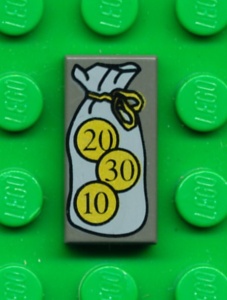 3069bpb0005-10G Tegel 1x2 geldzak donker, grijs (klassiek) gebruikt *5T02-16