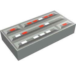 3069bps1-86 Tegel 1x2 SW computer patroon grijs, licht (blauwachtig) NIEUW *