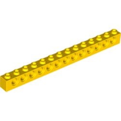 32018-3G Technic, steen 1x14 met 13 gaten geel gebruikt *R35