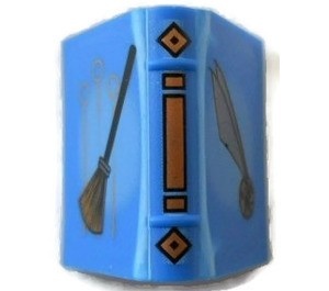 33009pb004-7G Boek met bezemsteel blauw gebruikt *0D0000