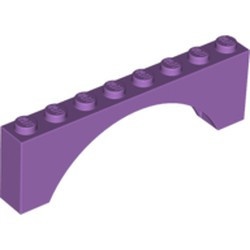 3308-157 Steen, boog 1x8x2 hoog (niet-verhoogd) lavender, midden NIEUW *1L270+266