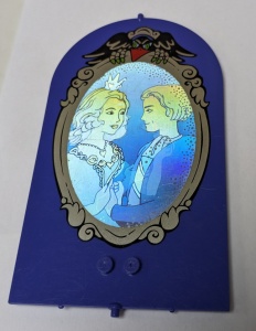 33229pb01-43G Belville deur 1x10x12 gebogen met prins en prinses (sticker) - Set 5826 violet gebruikt *0L0000