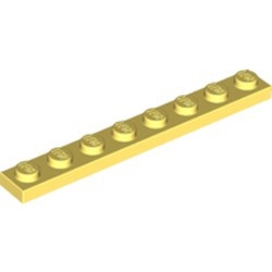 3460-103 Platte plaat 1x8 geel, lichthelder NIEUW *1L178+9+80