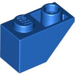 3665-7G Omgekeerde dakpan 45 graden 1x2 blauw gebruikt *1L376